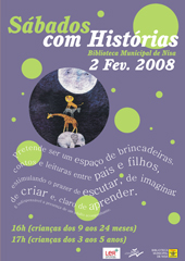 Cartaz S&aacute;bados com Hist&oacute;ria Fevereiro