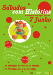 Cartaz S&aacute;bados com Hist&oacute;ria Junho