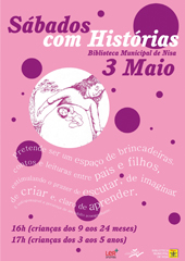 Cartaz S&aacute;bados com Hist&oacute;ria Maio