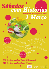 Cartaz S&aacute;bados com Hist&oacute;ria Mar&ccedil;o