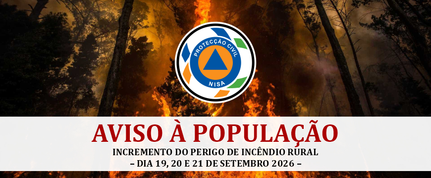 Incremento do perigo de incêndio rural nos dias 19, 20 e 21 de setembro aviso 79